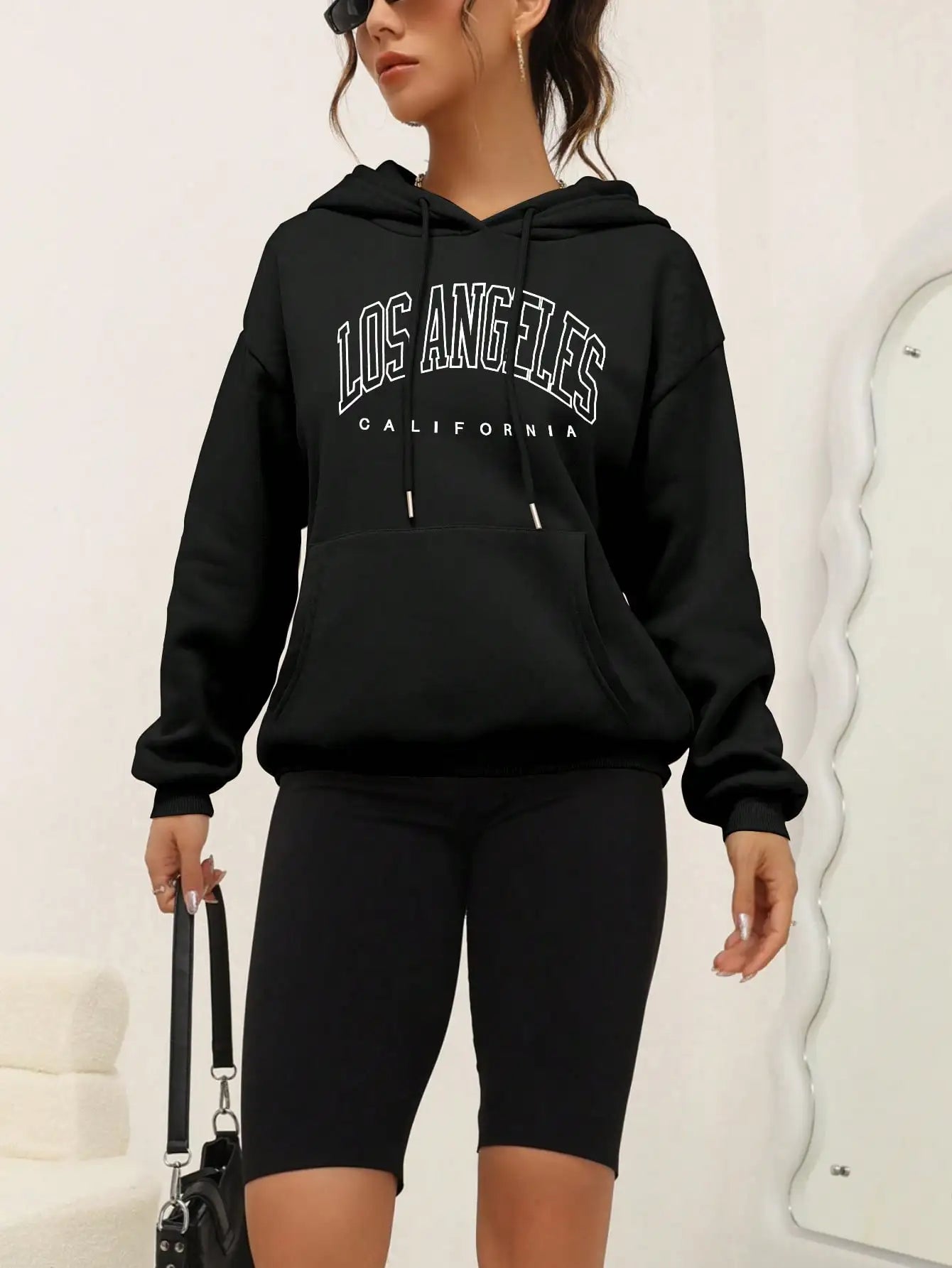 Los Angeles Art Letter Design Women Streetwear