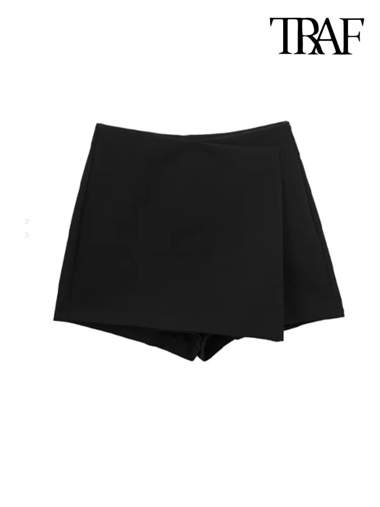 Women Fashion Pareo Style Asymmetric Shorts Skirts Vintage