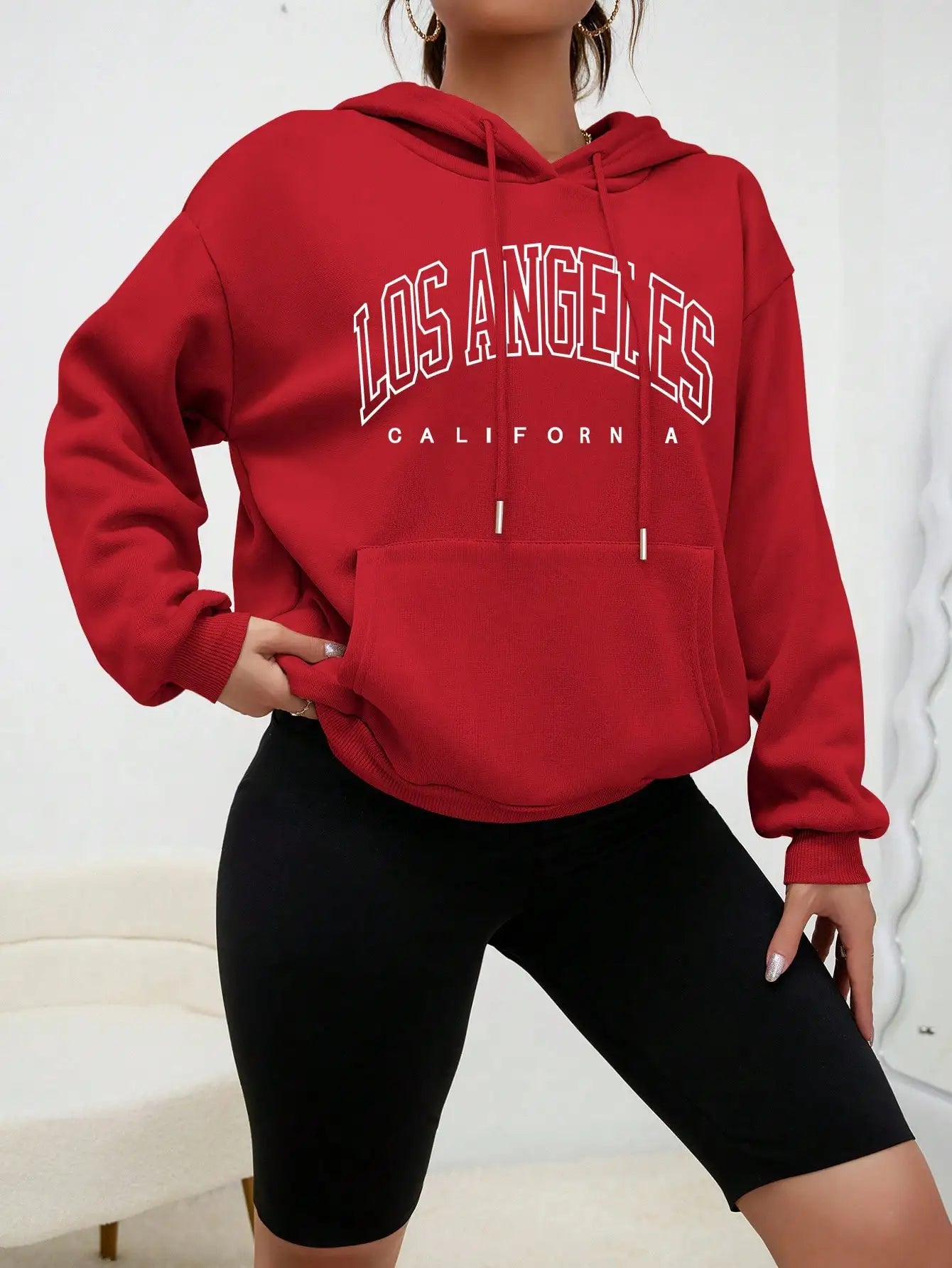 Los Angeles Art Letter Design Women Streetwear