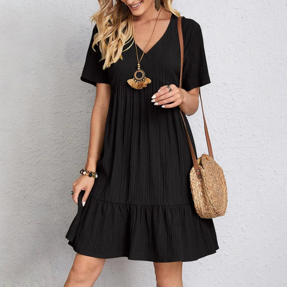 Summer Womens Short Sleeve Dress