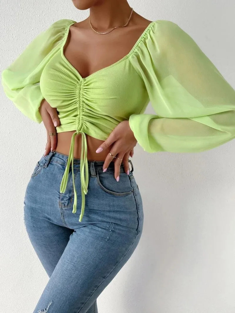 Woman’s Tops Puff Sleeve Sexy