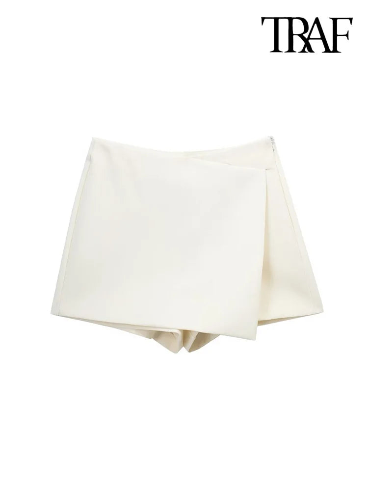 Women Fashion Pareo Style Asymmetric Shorts Skirts Vintage